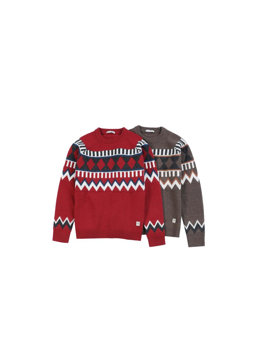 SIMWOOD 2021 Spring New Intarsia Wool-Blend Sweater Men Fair Isle Knit Wear Christmas geometric Argyle Color Pullovers Sweaters