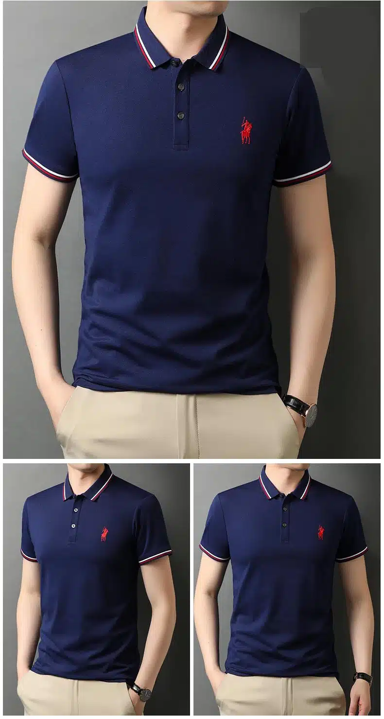 Top Grade New Designer Logo Brand Summer Mens Polo Shirts With Short Sleeve Turn Down Collar Casual Tops Fashions Men Clothing